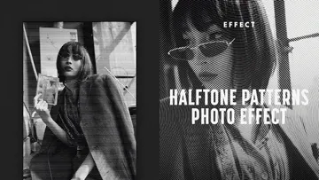 Halftone Patterns Poster Effect