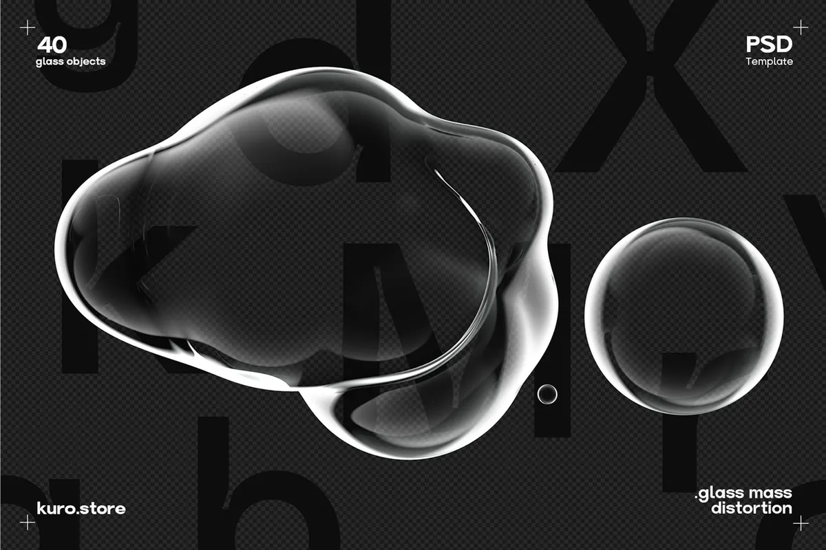 Glass Mass Distortion Shapes