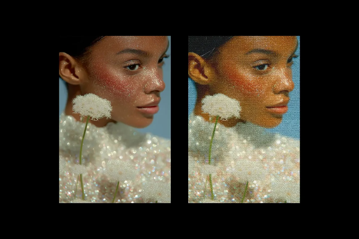 Knitted Fabric Photo Effect