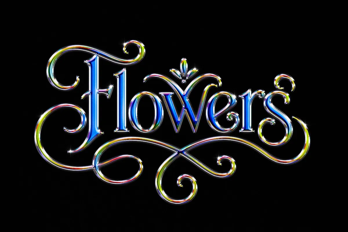 Prismic Color Chrome Text Effect