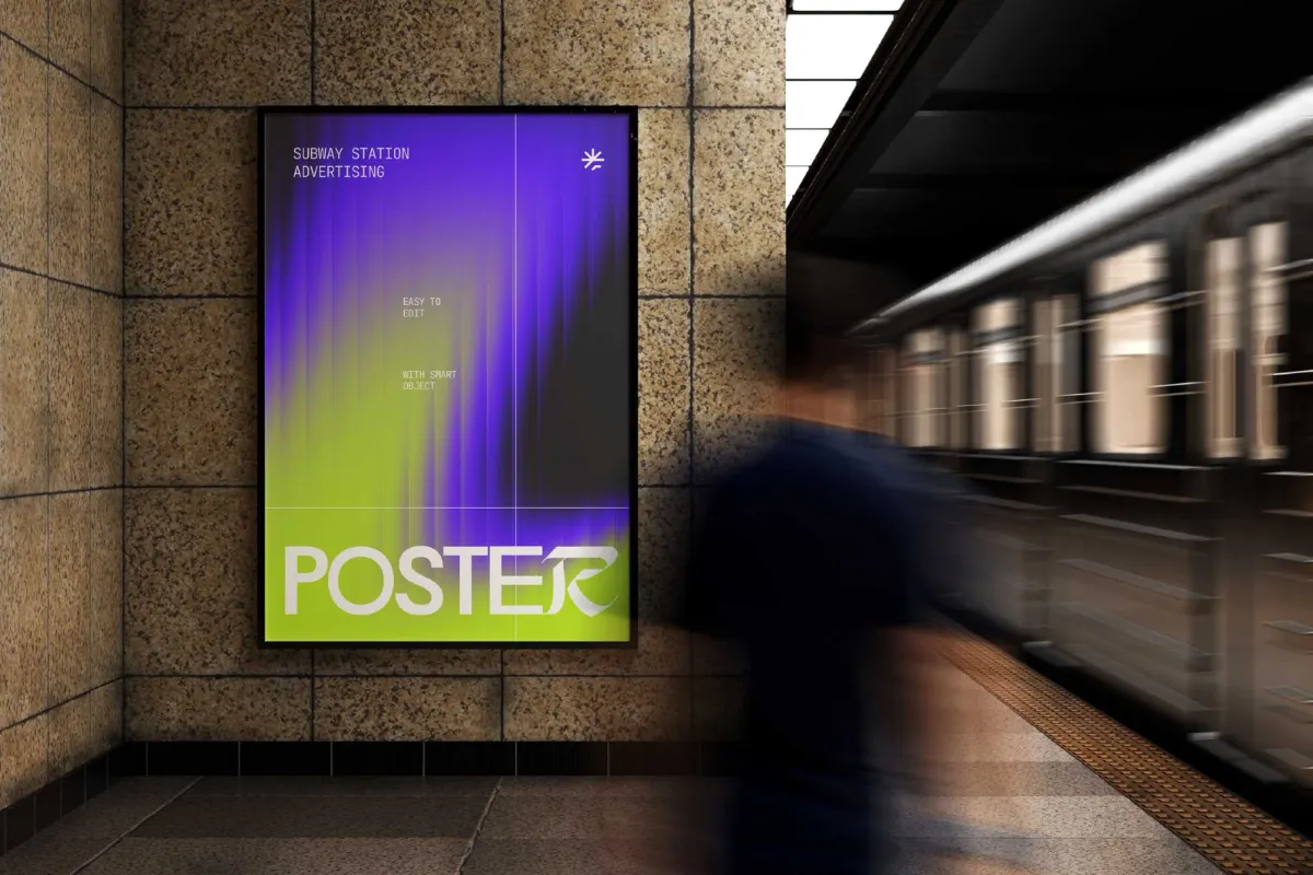 Subway Station Poster Mockup