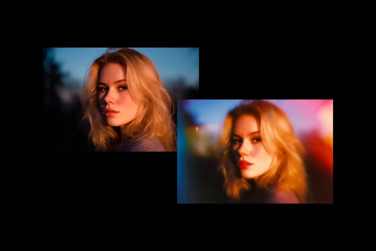 Cinematic Light Leak Photo Effect