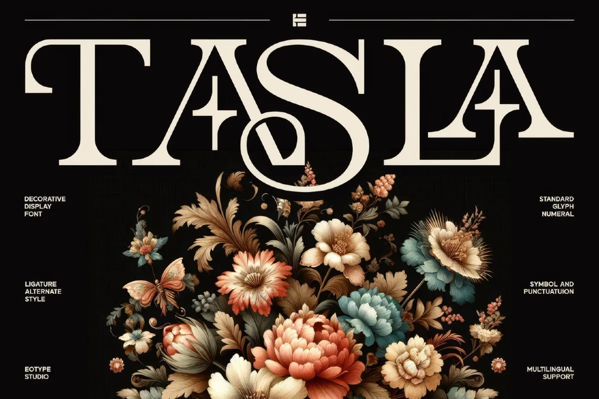 Tasla - Vintage Decorative Serif Font