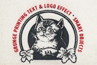 Vintage Print Text Effect