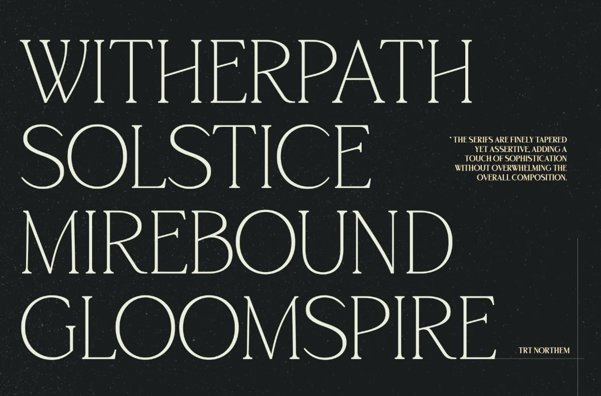 TRT Northem - Elegant Serif Font