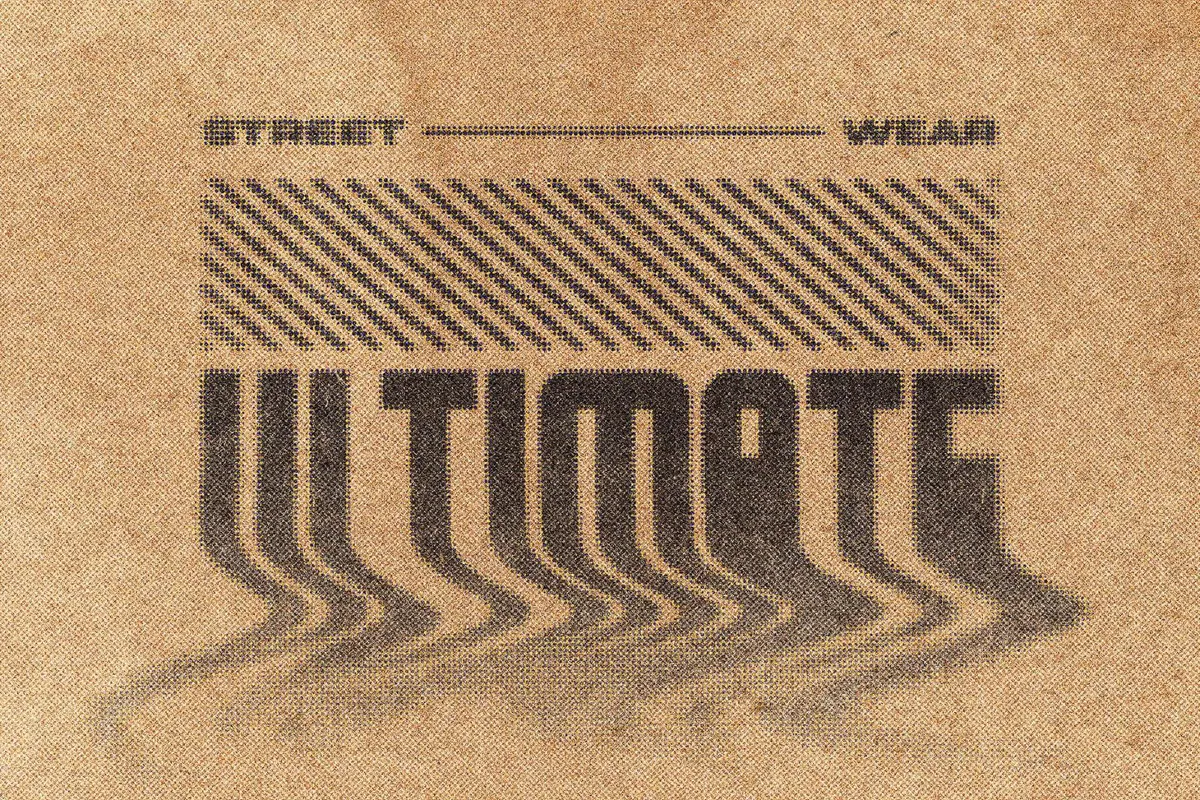 Liquid Halftone Text Effect