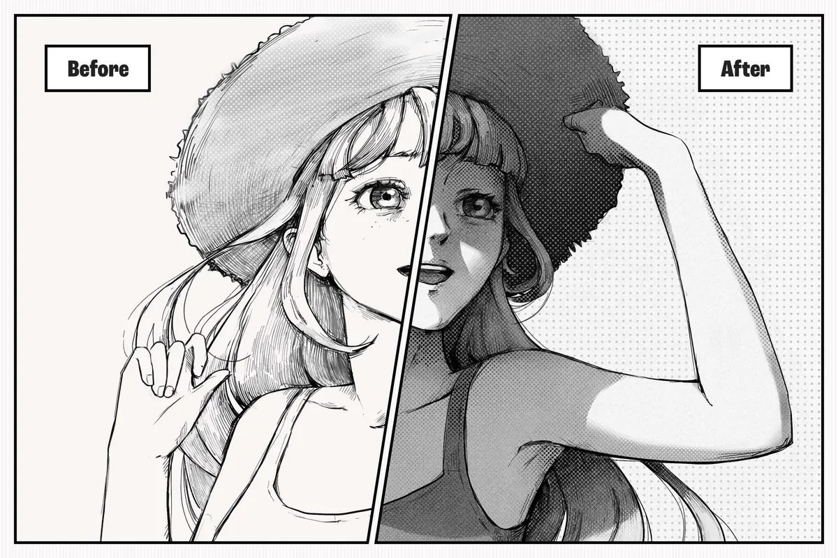 Manga Screentone Procreate Brushes