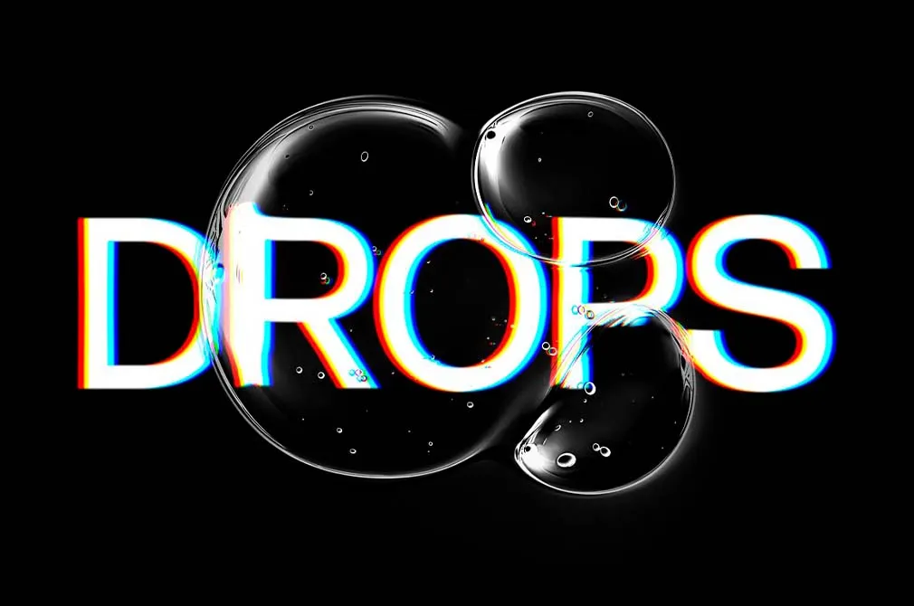 Water Drops Text Effect