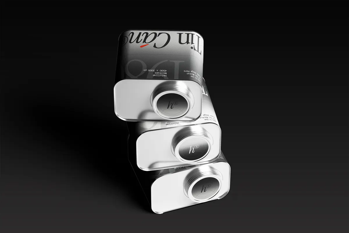 Oil Tin Can Mockup