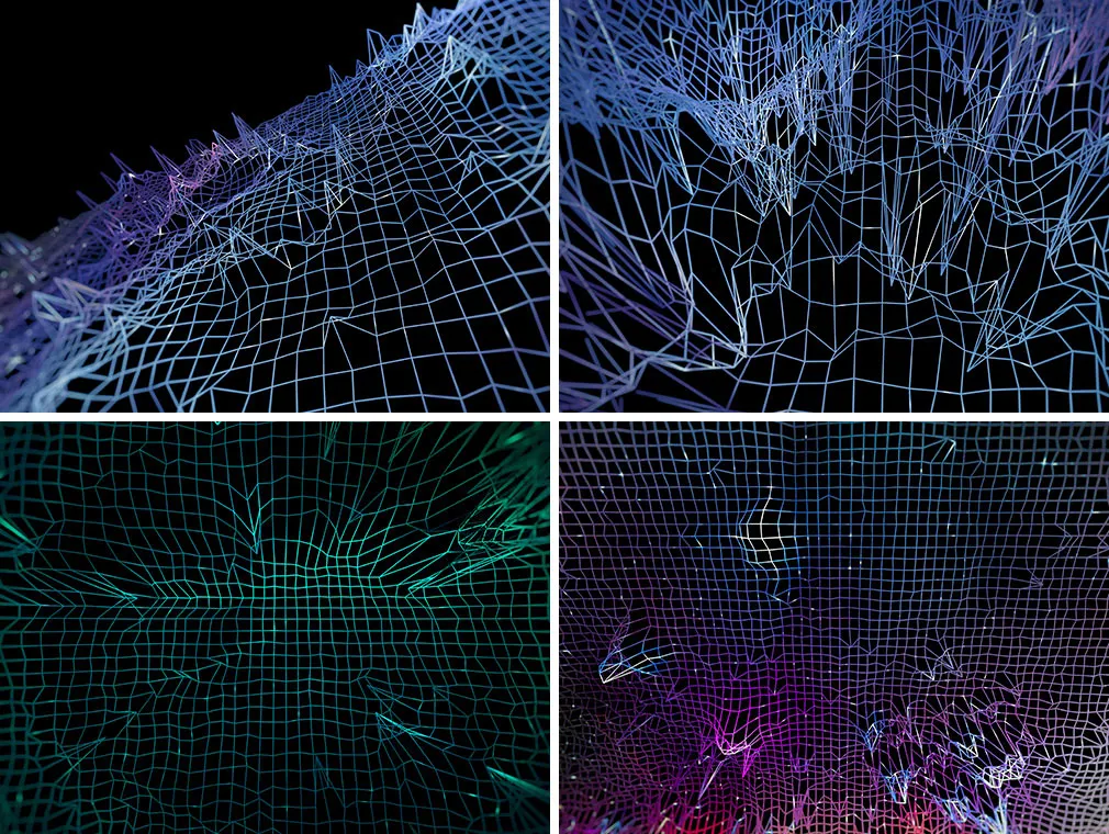 Spacetime Abstract Wireframe Backgrounds
