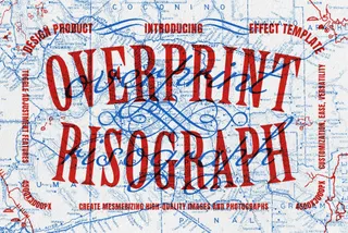 Risograph Vintage Overprint Effect