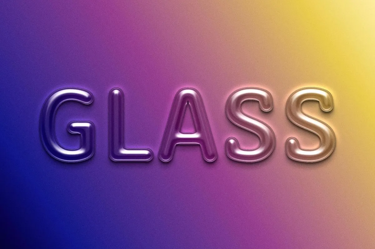 Glossy Plastic Text Effect