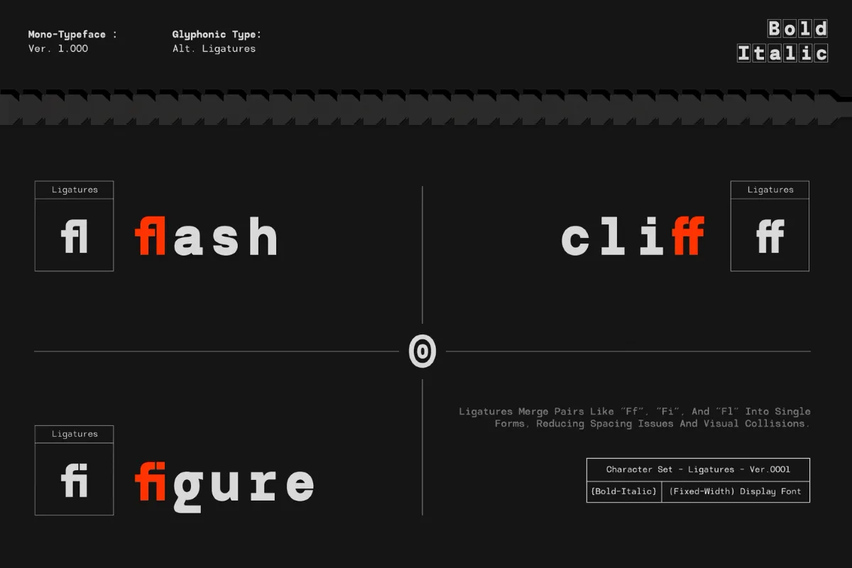 GC Monoglitch — Bold Tech Monospace Font