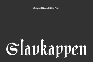 Slavkappen — Old English Font