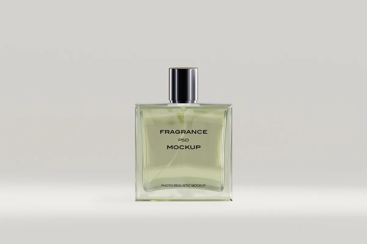 Glass Perfume Bottle Mockup