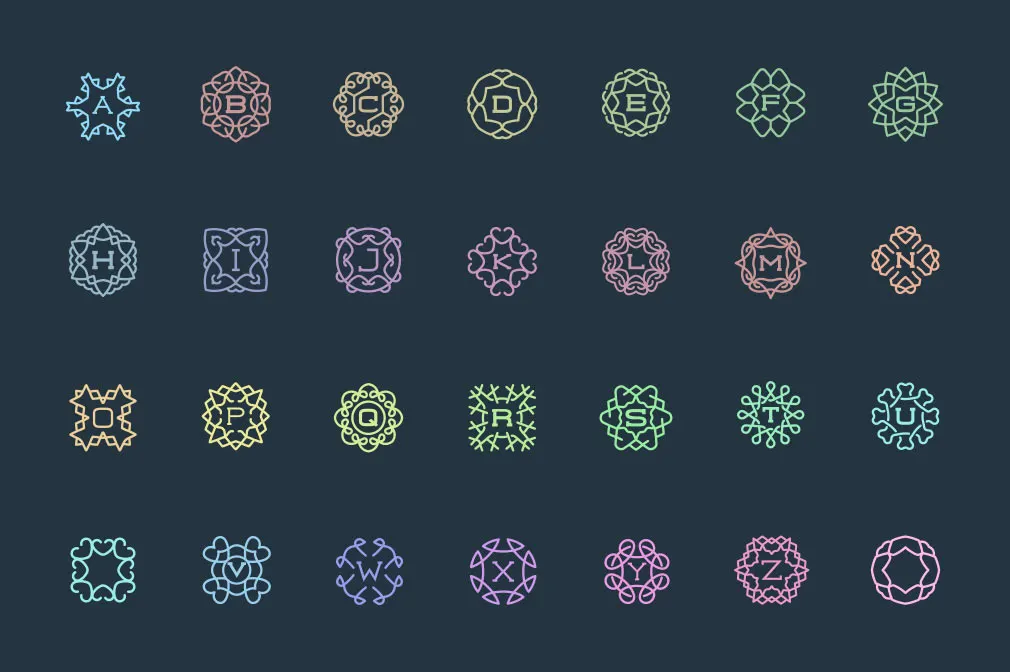 56 Awesome Vector Monograms