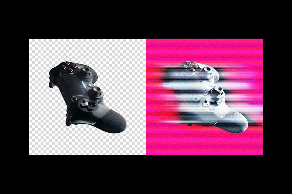 Stripe Motion Blur Photo Effect