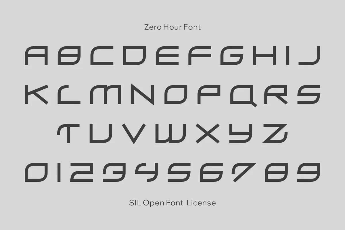 Zero Hour Sci-Fi Font