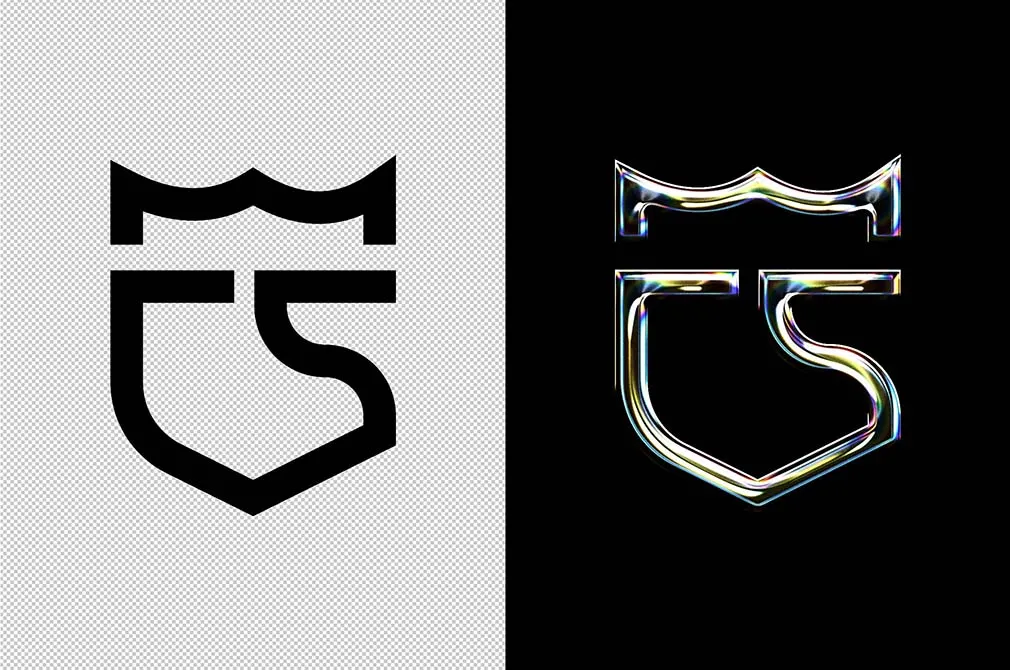 Chrome Logo Mockup