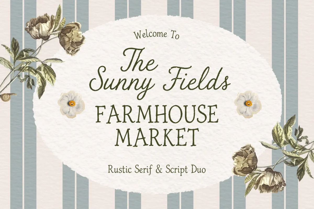 The Sunny Field - Rustic Serif & Script Duo
