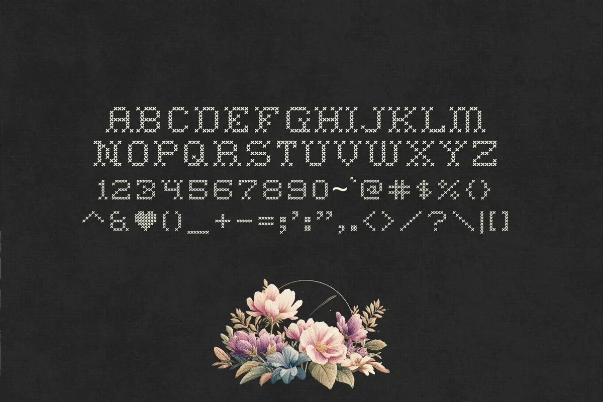 Willow Stitch - Cross Stitch Font