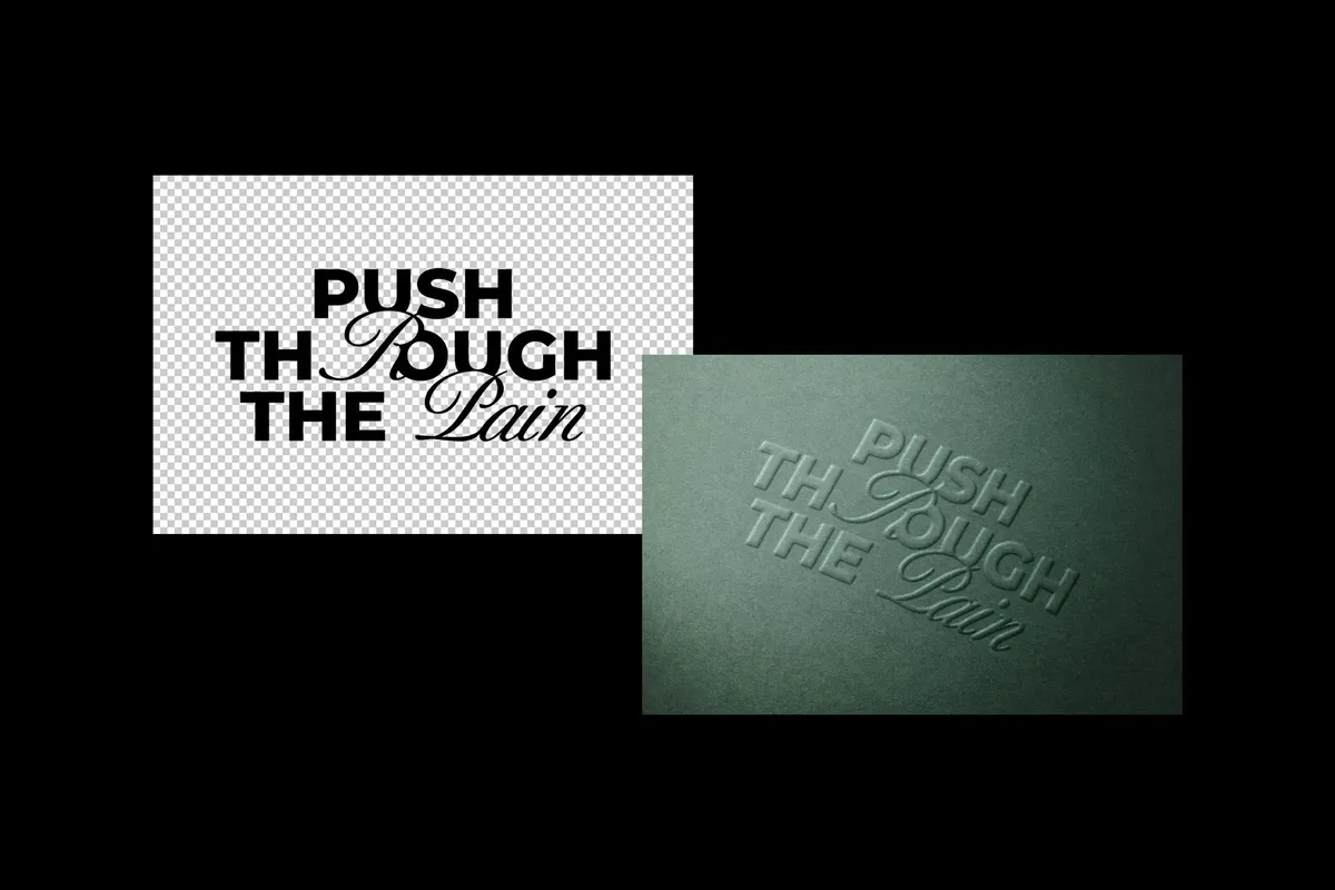 Paper Emboss Logo Mockup