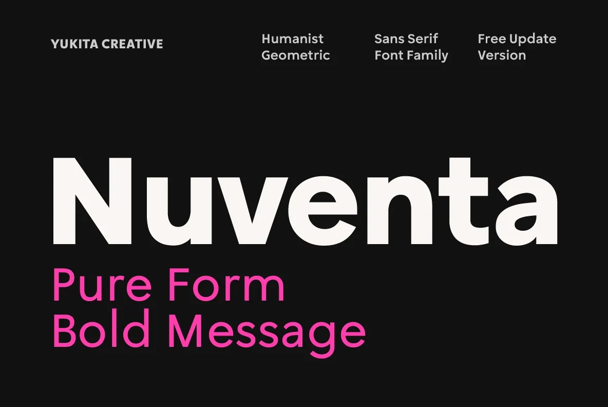 Nuventa - Humanist Sans Serif Font Family