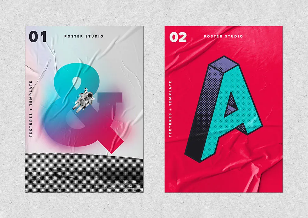 Glued Poster Templates