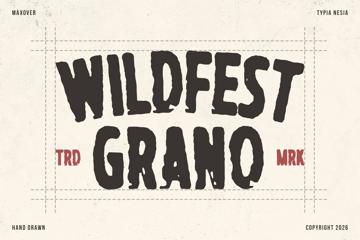Maxover - Hand Drawn Vintage Display Font