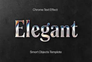 Elegant Metal Chrome Text Effect