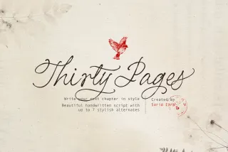 Thirty Pages - Vintage Handwritten Script Font