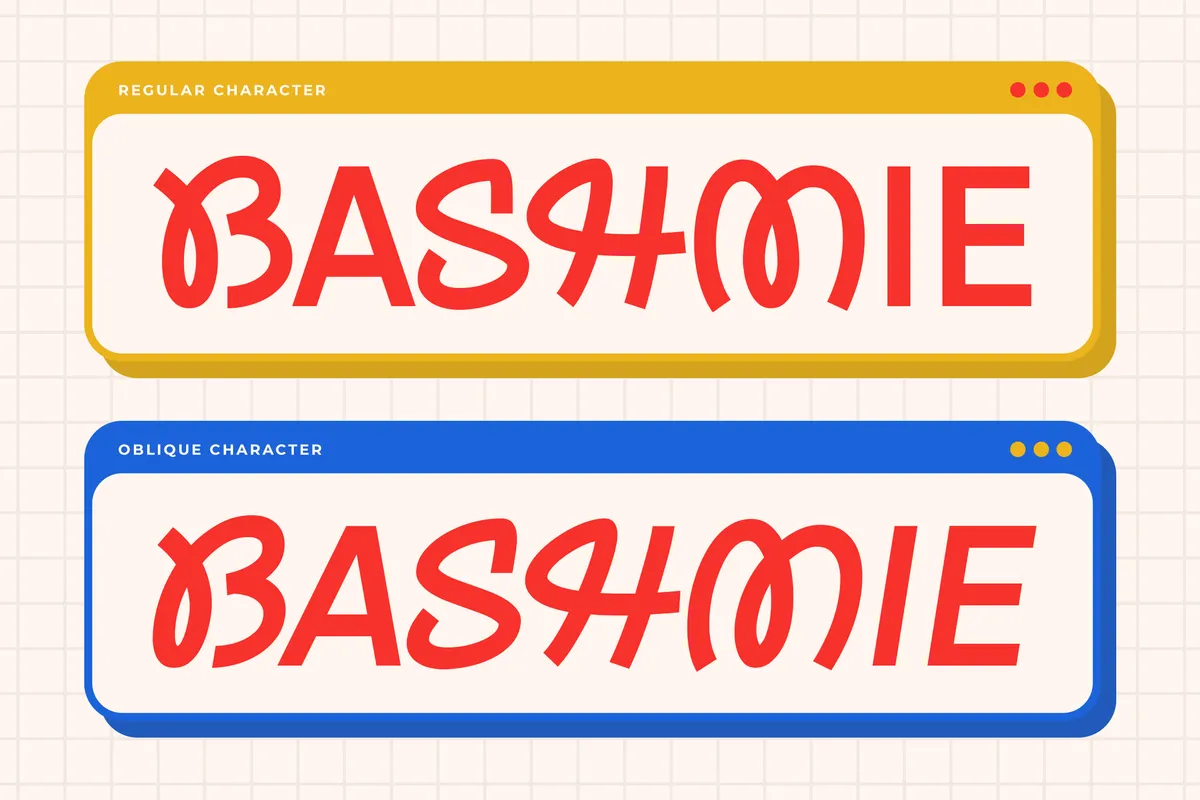 Bashmie - Noodle Loop Display Font