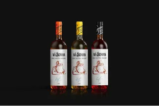 Sauvignon Wine Bottle Mockup