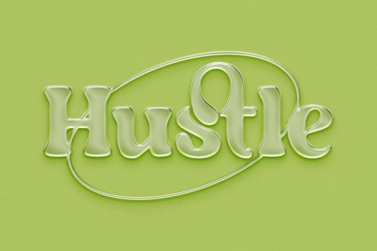 Plastic Glass Text Effect
