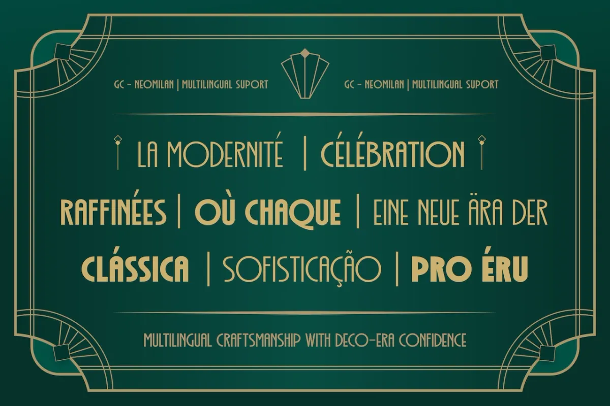 GC Neomilan - Neo Art Deco Typeface
