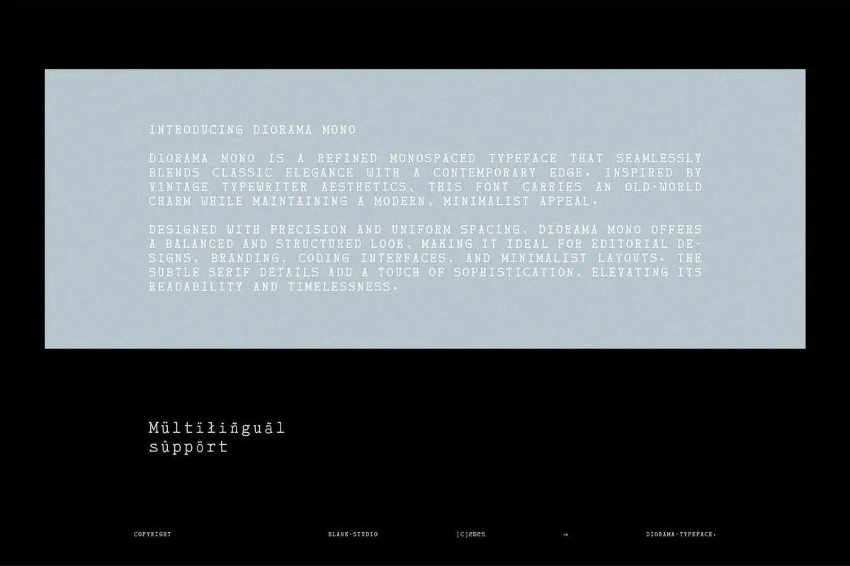 Diorama Mono Font Family