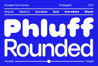 Phluff - Rounded Sans Variable Family