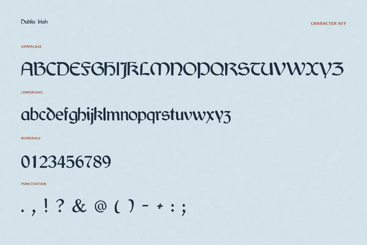 Dublin Irish Font