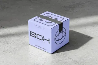 Shipping Box Mockup with Tape Seal