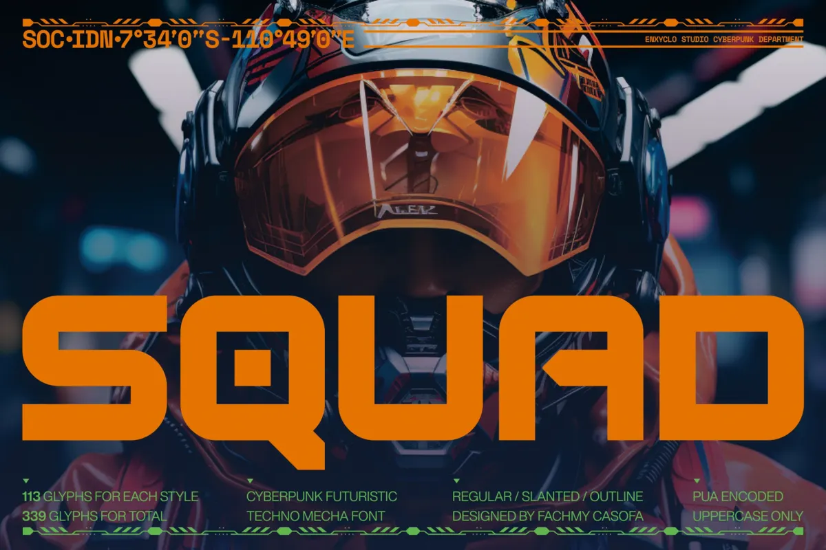 Moreks - Cyberpunk Futuristic Font