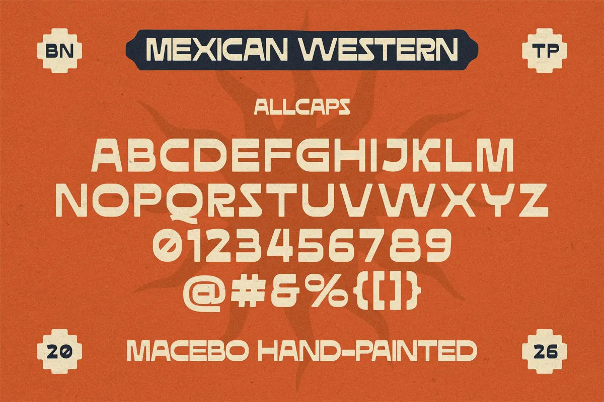 Macebo - Chunky All-Caps Western Font