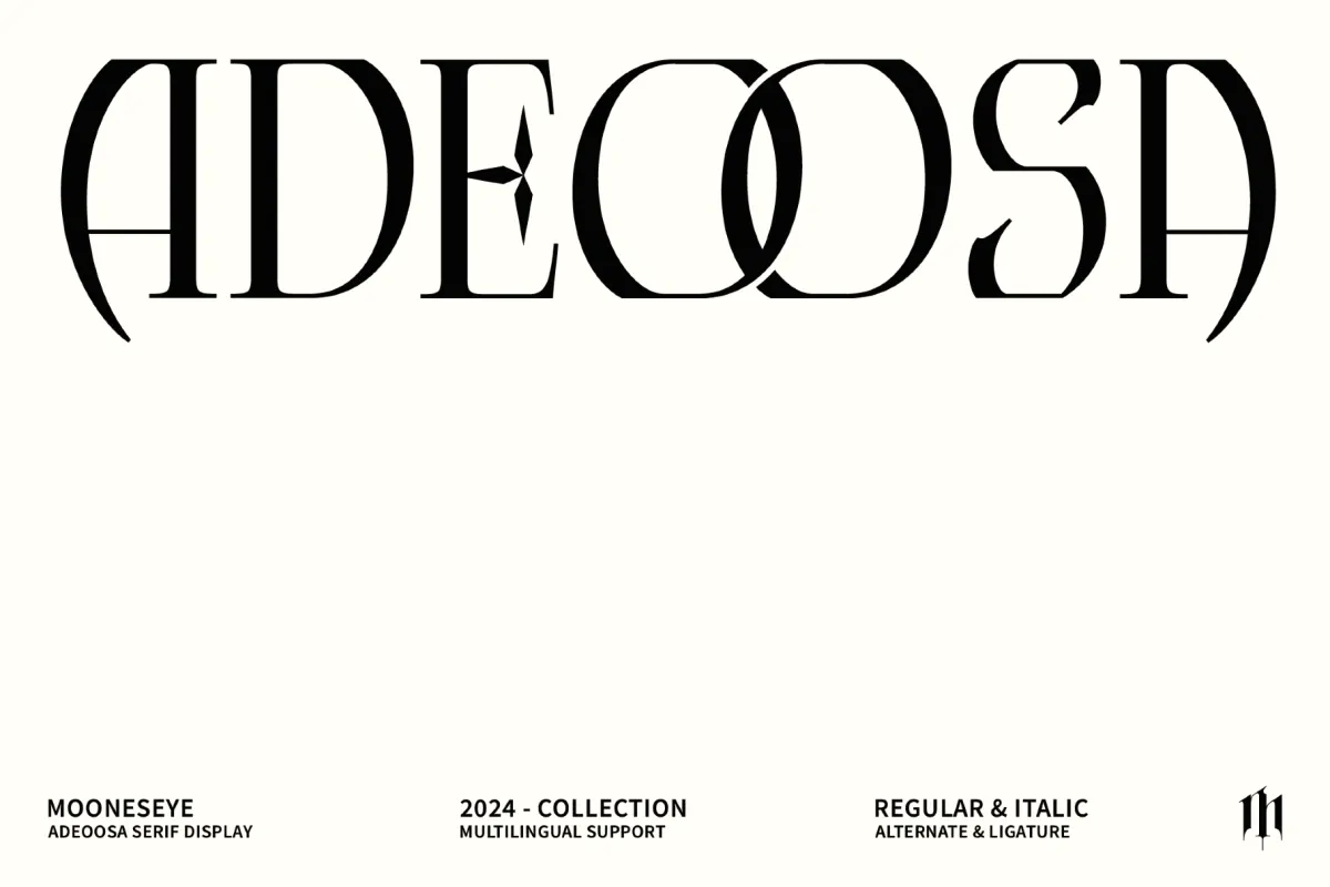 Adeoosa - Gothic Serif Display Font