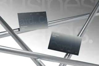 Embossed Business Cards Mockup