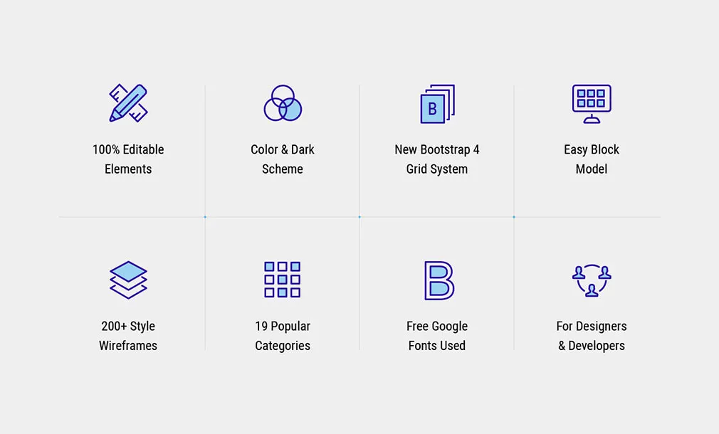 Rootline Wireframe UI Kit