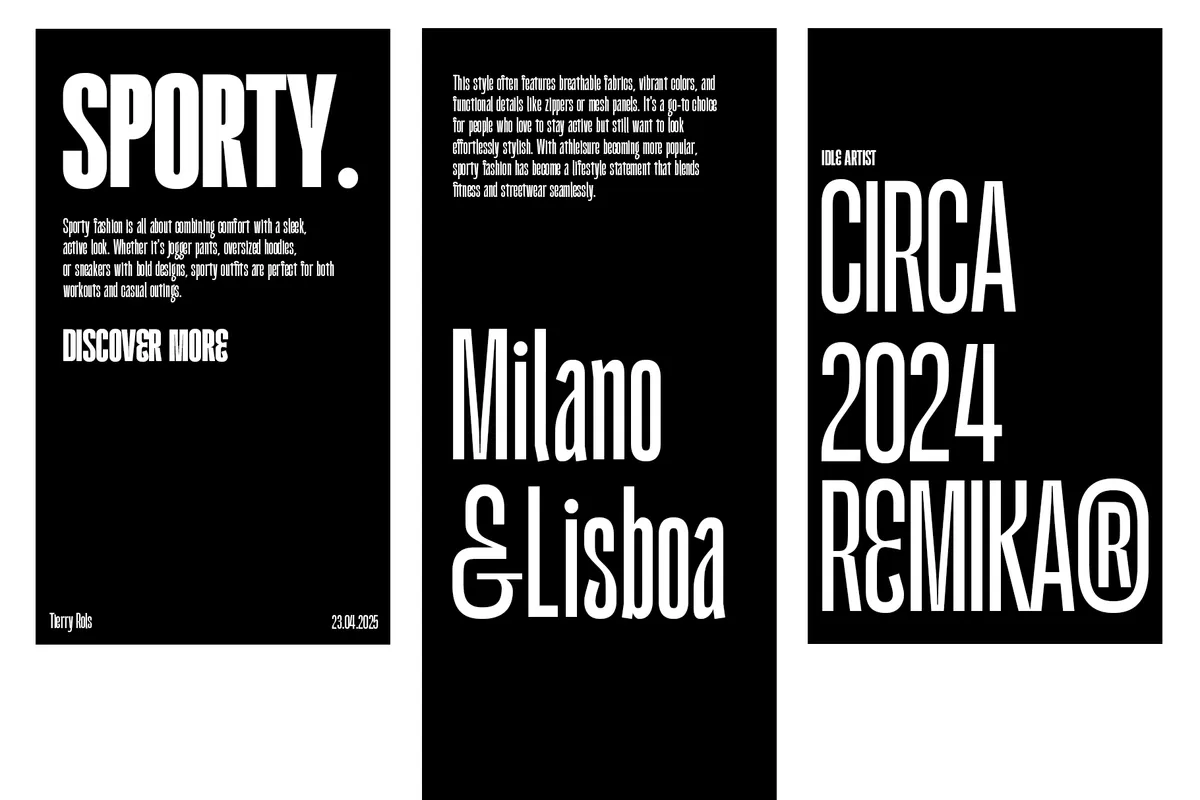 Kimotto Condensed - Bold Sans Serif Font