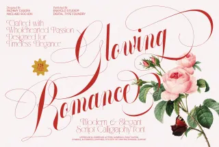 GLOWING ROMANCE — Luxury Calligraphy Font
