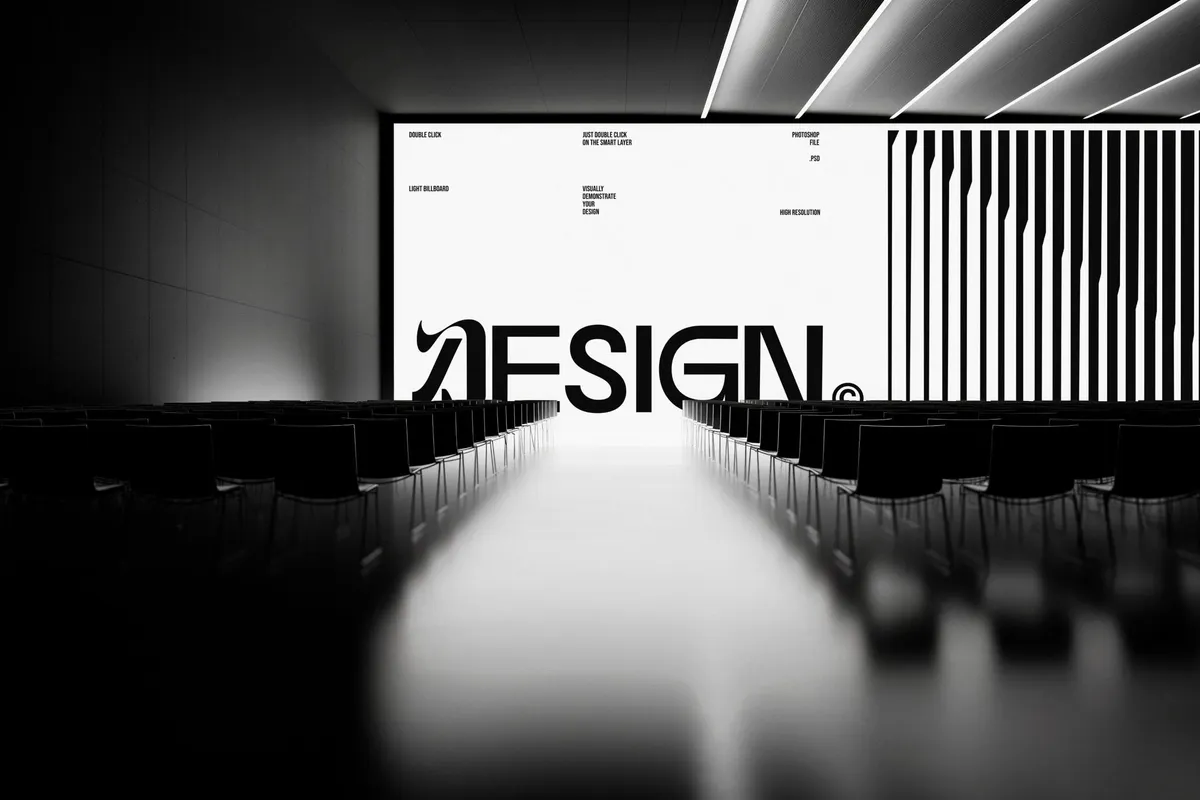 Conference Hall Digital Screen Mockup
