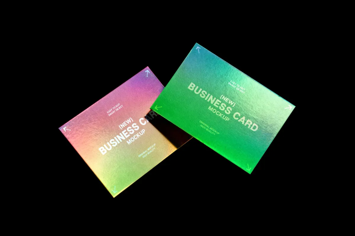Floating Business Card Mockup