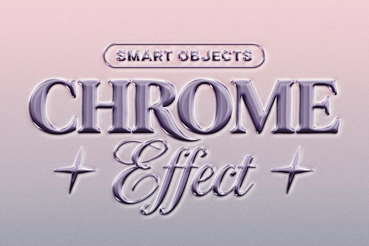 Retro Chrome Text Effect