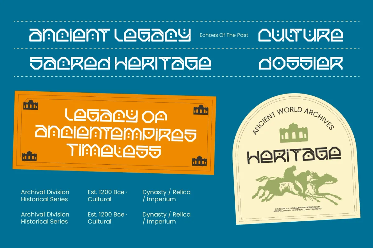 Fancro Mono - Ancient Geometric Display Font